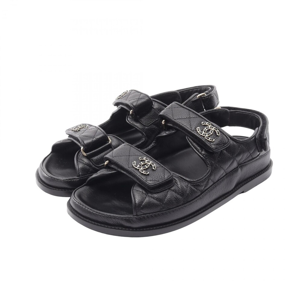 Chanel 19 Flat Sandals Shoes Leather #373681C15B
